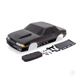 Traxxas Body, Ford Mustang, Fox Body, black (painted, decals applied) (includes side mirrors, wing, wing retainer, rear body mount posts, foam body bumper, & mounting hardware) 9421A