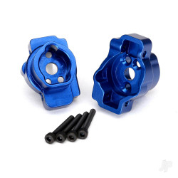 Traxxas Portal drive axle mount, Rear, 6061-T6 aluminium (Blue-anodised) (left and right) / 2.5x16 CS (4 pcs) 8256X