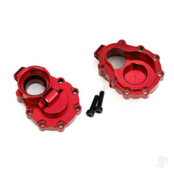 Traxxas Portal housings, inner (Rear), 6061-T6 aluminium (Red-anodised) (2 pcs) / 2.5x10 CS (2 pcs) 8253R