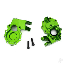 Traxxas Portal housings, inner (Front), 6061-T6 aluminium (Green-anodised) (2 pcs) / 3x12 BCS (2 pcs) 8252G