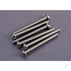 Traxxas Screws, 3x30mm roundhead machine (6 pcs) 2572