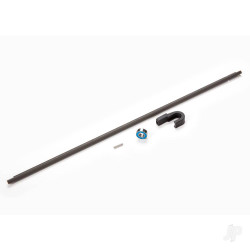 Traxxas Driveshaft, center, steel (266mm) / pin / support, center driveshaft / 5x11x4 bearing 9355