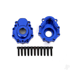Traxxas Portal housings, outer, 6061-T6 aluminium (Blue-anodised) (2 pcs) / 2.5x10 CS (12 pcs) 8251X