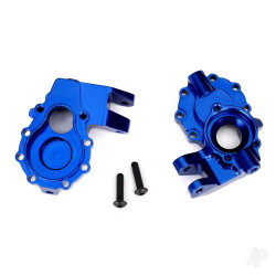 Traxxas Portal housings, inner (Front), 6061-T6 aluminium (Blue-anodised) (2 pcs) / 3x12 BCS (2 pcs) 8252X