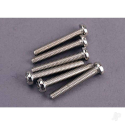 Traxxas Screws, 3x20mm roundhead machine (6 pcs) 2566