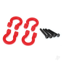 Traxxas Bumper D-rings, Red (Front or Rear) / 2.0x12 CS (4 pcs) 8234R