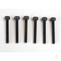 Traxxas Header screws, 3x23mm cap hex screws (6 pcs) 2556