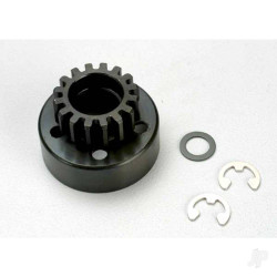 Traxxas Clutch bell (15-tooth) / 5x8x0.5mm fiber washer (2 pcs) / 5mm e-clip (requires 5x11x4mm ball bearings part #4611) (1.0 metric pitch) 5215
