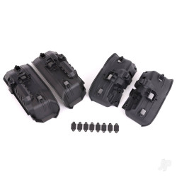 Traxxas Fenders, inner, front & rear (for clipless body mounting) (2 each)/ rock light covers (8) 9288