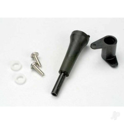 Traxxas Slide carb linkage Bellcrank post / 5x8x2.5 plastic bushing (2 pcs) / Bellcrank / 5x8x0.5 fiber washer (2 pcs) / 3x10 WM 5167