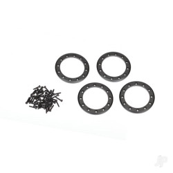 Traxxas Beadlock rings, black (1.9in) (Aluminium) (4 pcs) / 2x10 CS (48) 8169T