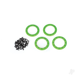 Traxxas Beadlock rings, Green (1.9in) (Aluminium) (4 pcs) / 2x10 CS (48) 8169G