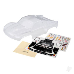 Traxxas Body, Slash 4X4 (clear, requires painting) / window masks / decal sheet 6811