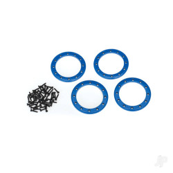Traxxas Beadlock rings, Blue (2.2in) (Aluminium) (4 pcs) / 2x10 CS (48) 8168X