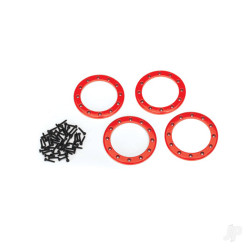 Traxxas Beadlock rings, Red (2.2in) (Aluminium) (4 pcs) / 2x10 CS (48) 8168R