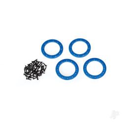 Traxxas Beadlock rings, Blue (1.9in) (Aluminium) (4 pcs) / 2x10 CS (48) 8169X