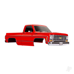 Traxxas Body, Chevrolet K10 Truck (1979), complete, red (painted) (includes grille, side mirrors, door handles, windshield wipers, & clipless mounting) (requires #9288 inner fenders) 9212R