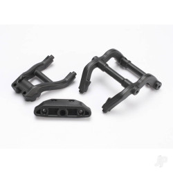 Traxxas Wheelie bar mounts / Rear skidplate (black) 6777