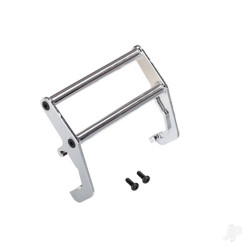 Traxxas Push bar, bumper, chrome (assembled) (fits #8137 bumper) 8138