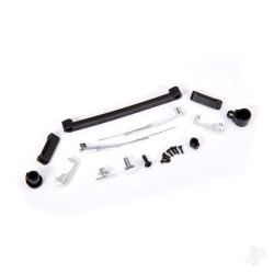 Traxxas Door handles, left, right, and rear / retainers (3) / windshield wipers, left & right / retainer (1) / fuel cap / fuel flange / fuel cap mount / 1.6x5 BCS (self-tapping) (7) / 2.6x8 BCS (1) 9115