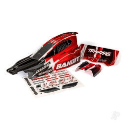 Traxxas Body, Bandit (also fits Bandit VXL), black & red/ wing (painted, decals applied) 2450