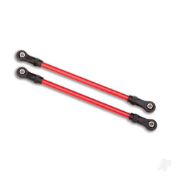 Traxxas Suspension links, Rear upper, Red (2 pcs) (5x115mm, powder coated Steel) (assembled with hollow balls) (for use with #8140R TRX-4 Long Arm Lift Kit) 8142R