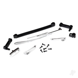 Traxxas Door handles, left, right & Rear tailgate / windshield wipers, left & right / retainers (2 pcs) / 1.6x5 BCS (self-tapping) (7 pcs) (fits #8130 Body) 8132