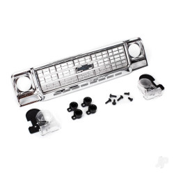 Traxxas Grille, Chevrolet Blazer (1979) / grille retainers (4 pcs) / headlight housing (2 pcs) / lens (2 pcs) / 2.6x8 BCS (4 pcs) / 2.5x6 BCS (2 pcs) (fits #8130 Body) 8134
