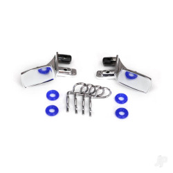 Traxxas Mirrors, side, chrome (left & right) / o-rings (4 pcs) / Body clips (4 pcs) (fits #8130 Body) 8133