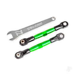 Traxxas Camber links, front (TUBES green-anodised, 7075-T6 aluminium, stronger than titanium) (2) (assembled with rod ends and hollow balls)/ aluminium wrench (1) (fits Drag Slash) 2444G