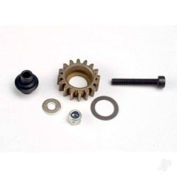 Traxxas Idler Steel (16-tooth) / idler gear shaft / 3x8mm flat metal washer / 8x12x0.5mm PTFE-coated washer / 3x6mm flat metal washer / 3mm nylon locknut 3x20mm cap hex machine screw 4996