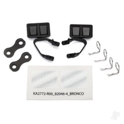 Traxxas Mirrors, side, black (left & right) / retainers (2 pcs) / Body clips (4 pcs) (fits #8010 Body) 8073