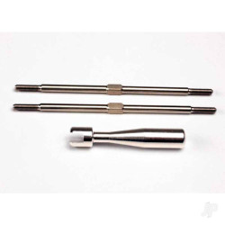 Traxxas Turnbuckles, titanium 94mm (Front tie rods) (2 pcs) / billet aluminium wrench 2338X