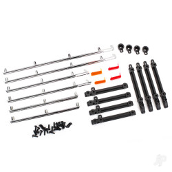 Traxxas Side trim, left & right (chrome) / retainers / LED lens / 2.6x8 BCS (24) (fits #8010 Body) 8076