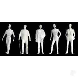 JTT Male Figures, 1/8in (1:100), White (10 per pack) 97117