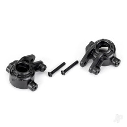 Traxxas Steering blocks, extreme heavy duty, black (left & right)/ 3x20mm BCS (2) (for use with #9080 upgrade kit) 9037