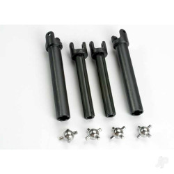 Traxxas Half shafts, Long (heavy duty) (external-splined (2 pcs) & internal-splined (2 pcs)) / metal u-joints (4 pcs) 4951X