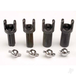 Traxxas Half shafts, Short (heavy duty) (external-splined (2 pcs) & internal-splined (2 pcs)) / metal u-joints (4 pcs) 4949X