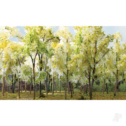 JTT Woods Edge Trees, Beige Green, N-Scale, (15 per pack) 95625