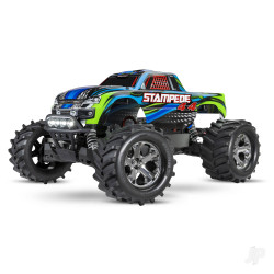 Traxxas Blue Stampede 4X4 1:10 4WD RTR Electric Monster Truck (+ TQ 2-ch, XL-5, Titan 550, 7-Cell NiMH, DC charger, LED lights) 67054-61-BLU