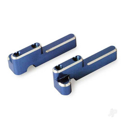 Traxxas Servo mounts, steering / shift (machined aluminium) (Blue) (Front & Rear) / machine screws (8 pcs) 4918X