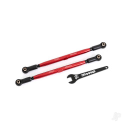 Traxxas Toe links, front (TUBES red-anodised, 6061-T6 aluminium) (2) (for use with #7895 X-Maxx WideMaxx suspension kit) 7897R