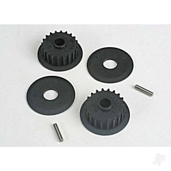 Traxxas Pulleys, 20-groove (middle) (2 pcs) / flanges (2 pcs) / axle pins (2 pcs) 4895