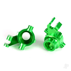 Traxxas Steering blocks, 6061-T6 aluminium (Green-anodised), left & right 8937G