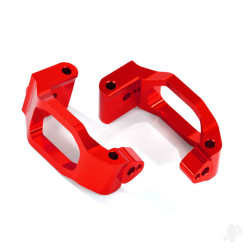 Traxxas Caster blocks (C-Hubs), 6061-T6 aluminium (Red-anodised), left & right / 4x22mm pin (4 pcs) / 3x6mm BCS (4 pcs) / retainers (4 pcs) 8932R