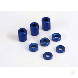 Traxxas Blue-anodised, aluminium spacers (3x6x8mm) (3 pcs) / (3x6x1.5mm) (2 pcs) / 3x6x2.5mm) (4 pcs) 4829