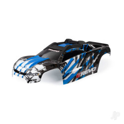 Traxxas Body, E-Revo, blue / window, grille, lights decal sheet (assembled with front & rear body mounts and rear body support for clipless mounting) 8611X