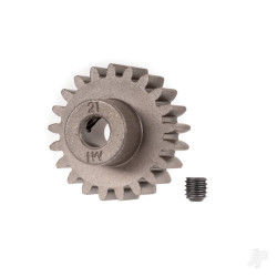 Traxxas Gear, 21-T pinion (1.0 metric pitch) (fits 5mm shaft)/ set screw (for use only with steel spur gears) 6493X