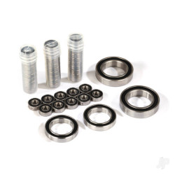 Traxxas Ball bearing Set, TRX-4 Traxx, black rubber sealed, stainless (contains 5x11x4 (40), 20x32x7 (2 pcs), & 17x26x5 (2 pcs) bearings / 5x11x.5mm PTFE-coated washers (40)) (for 1 pair of Front or Rear tracks) 8892