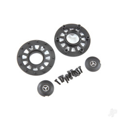 Traxxas Center caps (2 pcs) / beadlock rings (2 pcs) (requires #8255A extended stub axle) 8875